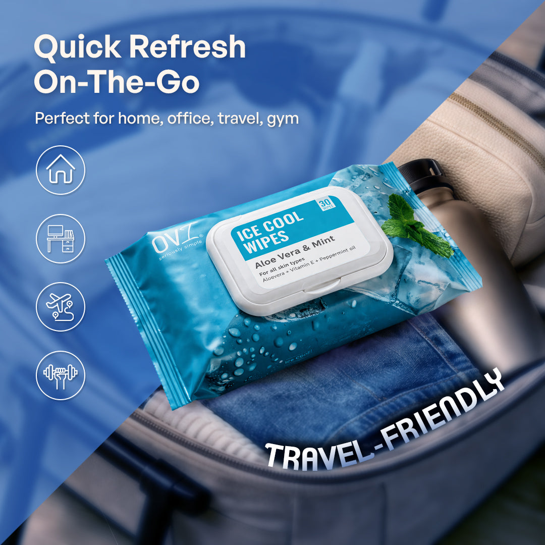 Ice Cool Wet Wipes Aloe Vera & Mint - 30 Pulls