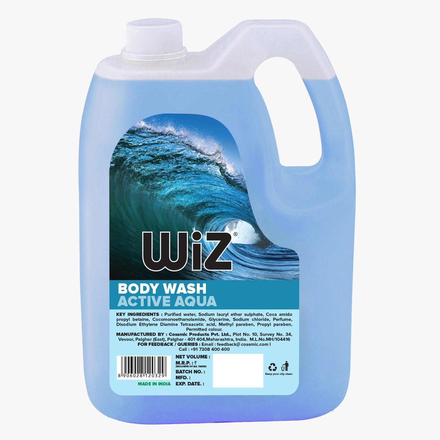 Wiz Active Aqua Body Wash - 5L