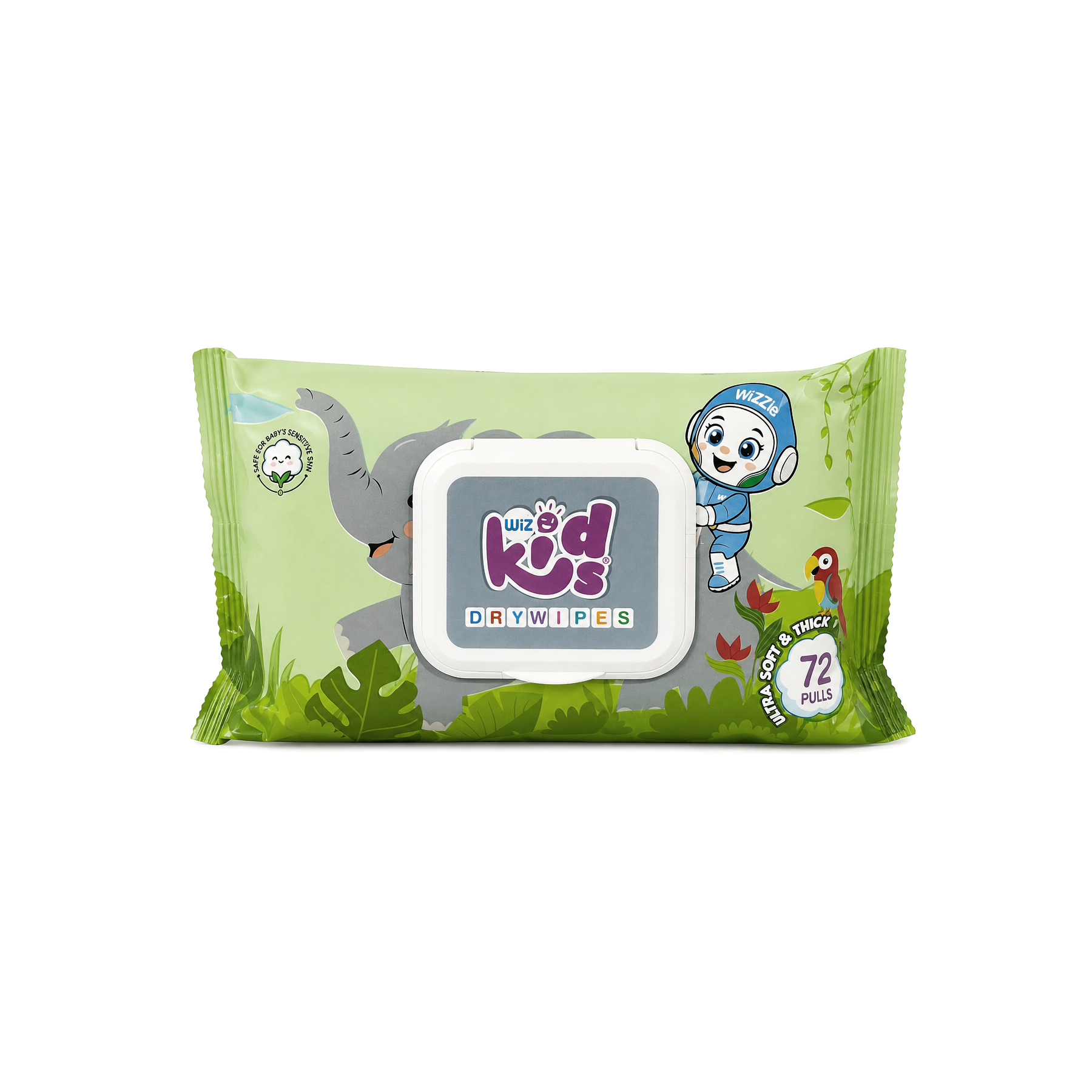 Kids Dry Wet Wipes - 72 Pulls (Pack of 3)