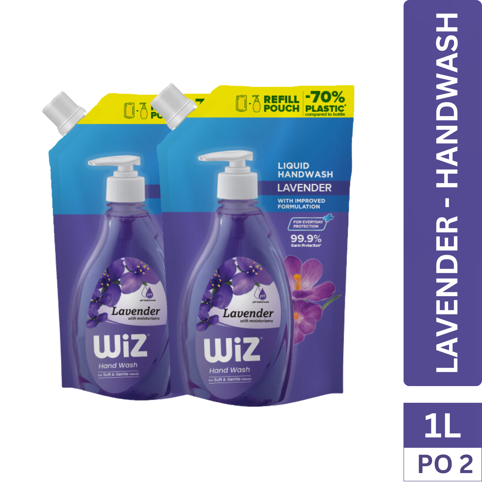Hand Wash Lavender 1L Refill Pouch (Pack of 2)
